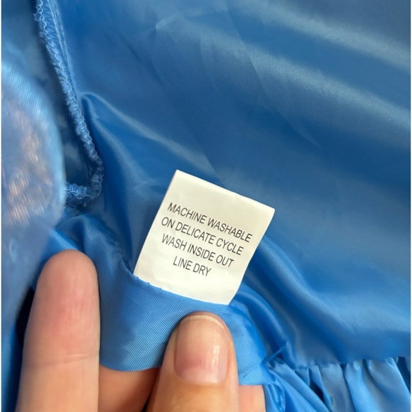 Beautiful Princess Dress - Kids size Medium, Blue tulle Rhinestones Snow White - Picture 11 of 16